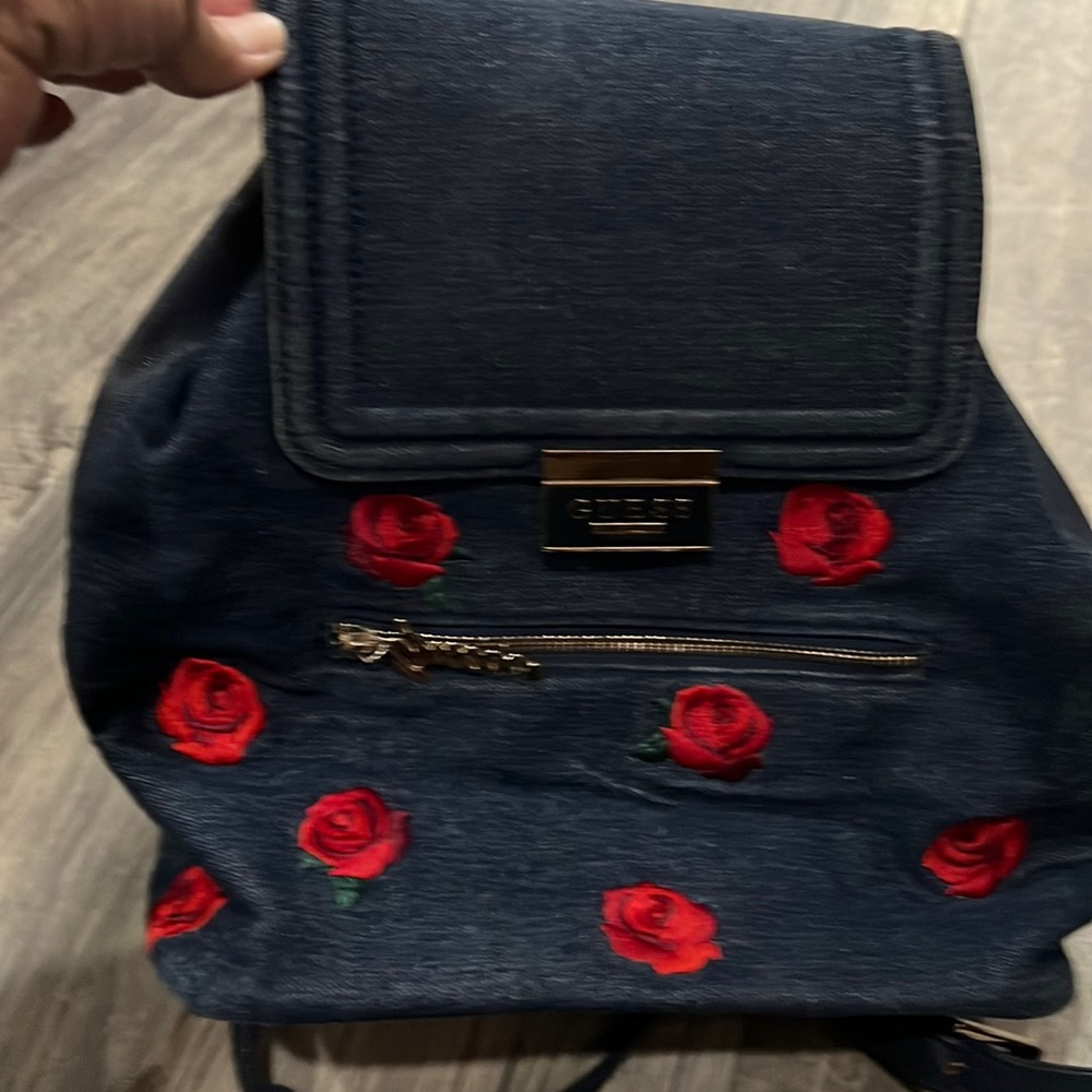 Guess jean backpack purse